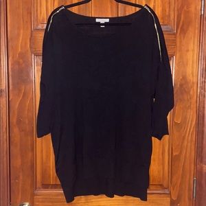 Roz & Ali gold zip sweater